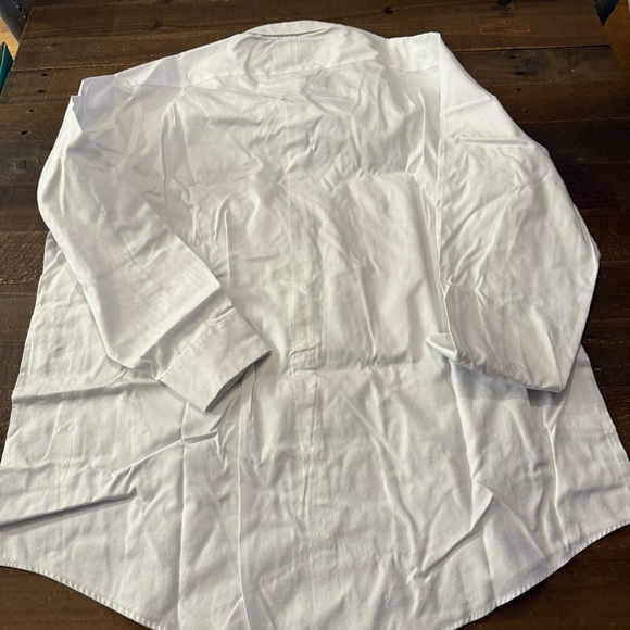 Black Brown 1826 100% Egyptian Cotton Non Iron White Dress Shirt 18” 35 - Picture 7 of 8